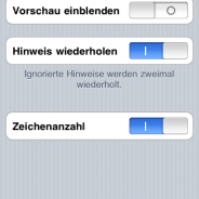 iPad 3G & iPhone SMS Zeichenzähler ab iOS 4